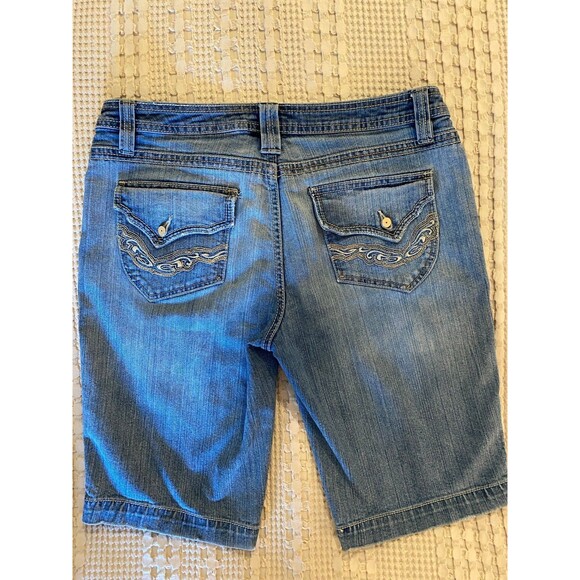 Nobo No Boundaries Shorts Denim Distressed  Size 11 Juniors Button Front - Picture 4 of 9